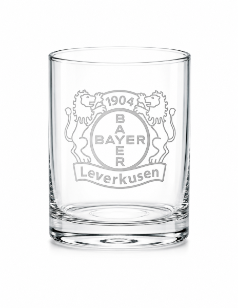 Bayer 04 Leverkusen Tasse Logo aus Glas 0,3 L